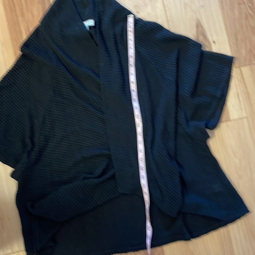Status by Chenault Black Waffled Fabric Knit Cardigan. D4/A - Picture 11 of 11
